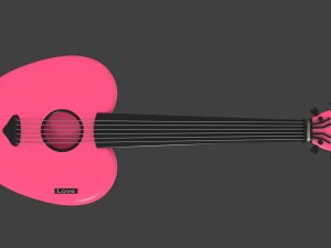 liebe Gitarre 3D Modell