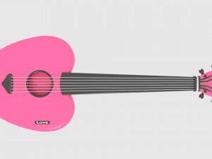 love guitar Modelo 3D