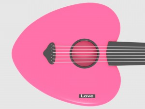 love guitar Modelo 3D