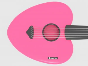liebe Gitarre 3D Modell