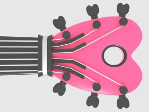 liebe Gitarre 3D Modell