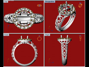 bridal ring Model do druku 3D