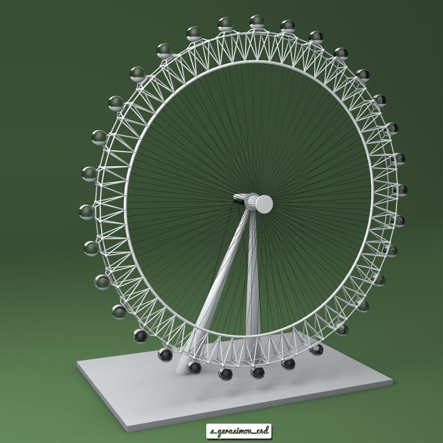 London eye 3D मॉडल .c4d .max .obj .3ds .fbx .stl .blend 