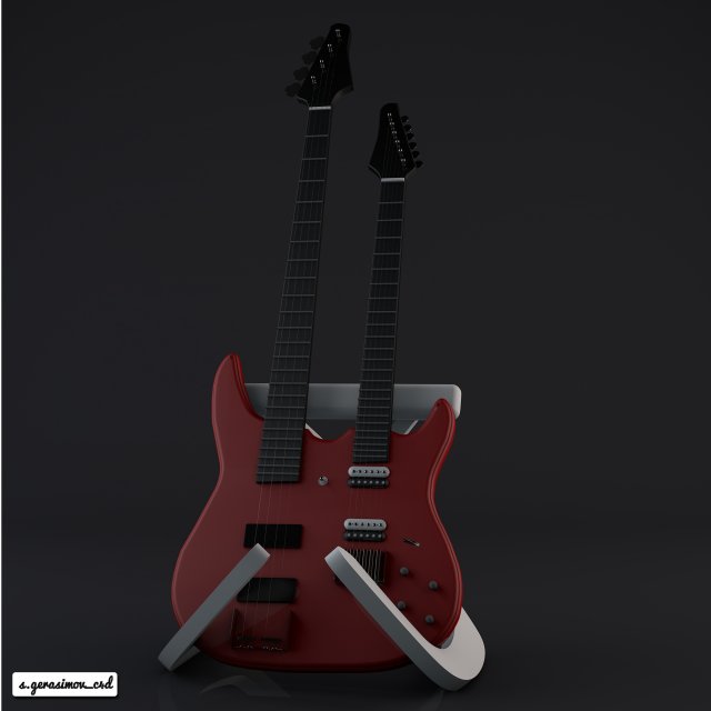 Electro guitar 3D-Modell .c4d .max .obj .3ds .fbx .stl .blend 