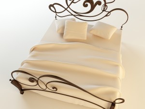 hammered bed 3D 모델