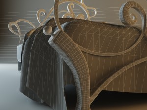 hammered bed 3D 모델