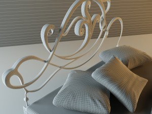 hammered bed 3D 모델