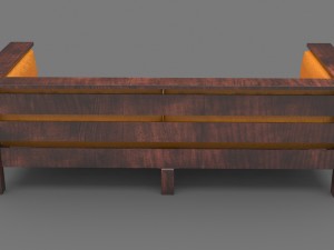 sofa wooden 3D Модель