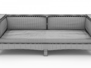 sofa wooden 3D Модель