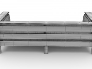 sofa wooden 3D Модель