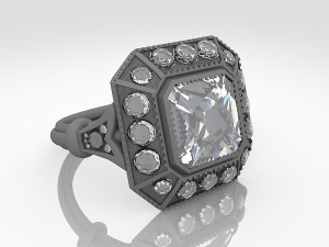 diamond ring Modelo 3D