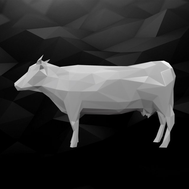 3d printable cow model 3D 打印模型 .c4d .max .obj .3ds .fbx .stl .blend 