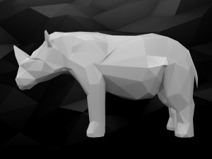3d printable rhino model Modelo de impresión 3D