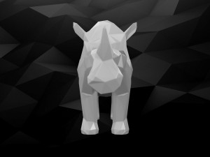 3d printable rhino model Modello di stampa 3D