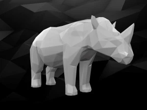 3d printable rhino model 3D Print Model