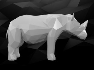 3d printable rhino model Modello di stampa 3D