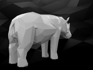 3d printable rhino model Modello di stampa 3D