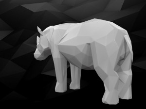 3d printable rhino model Modello di stampa 3D
