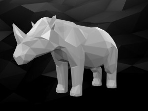 3d printable rhino model Modello di stampa 3D
