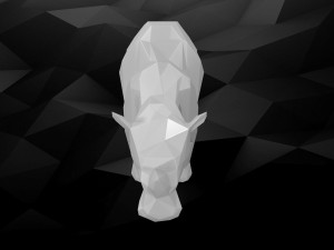 3d printable rhino model Modello di stampa 3D