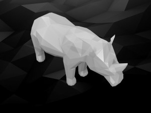 3d printable rhino model Modello di stampa 3D