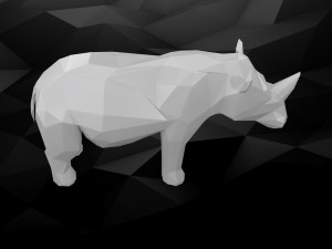 3d printable rhino model Modello di stampa 3D