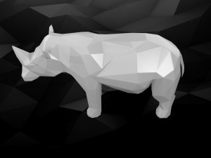 3d printable rhino model Modello di stampa 3D