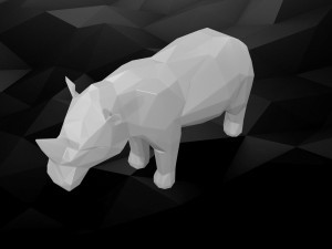 3d printable rhino model Modello di stampa 3D