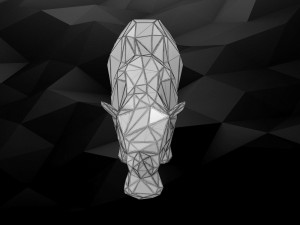 3d printable rhino model Modello di stampa 3D