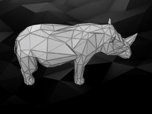 3d printable rhino model Modello di stampa 3D