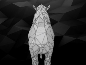 3d printable rhino model Modello di stampa 3D