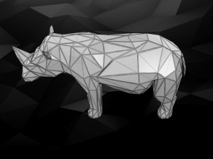 3d printable rhino model Modello di stampa 3D