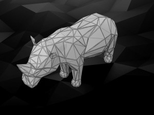 3d printable rhino model Modello di stampa 3D
