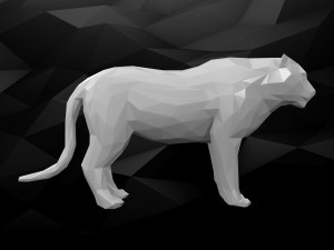 3d printable tiger model 3D प्रिंट मॉडल