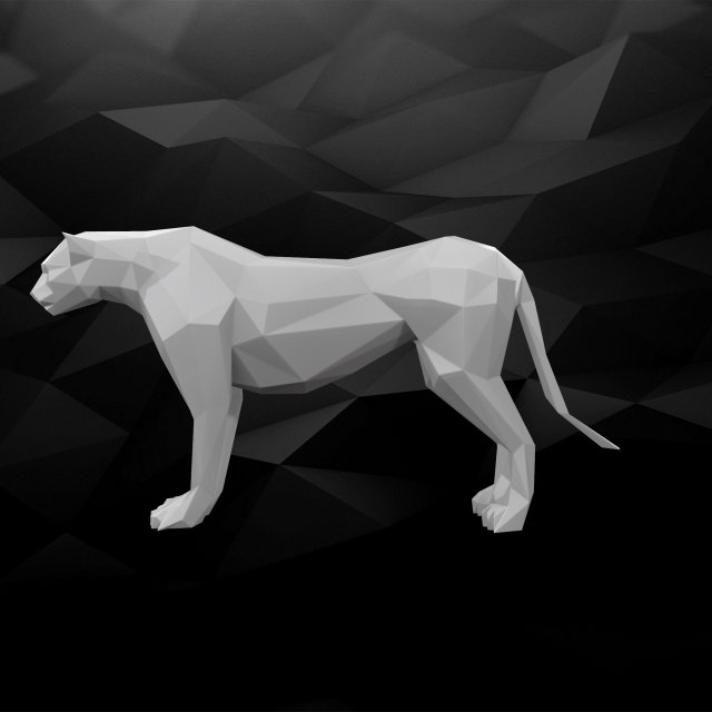 3d printable cheetah model Modelo de impresión 3D .c4d .max .obj .3ds .fbx .stl .blend 