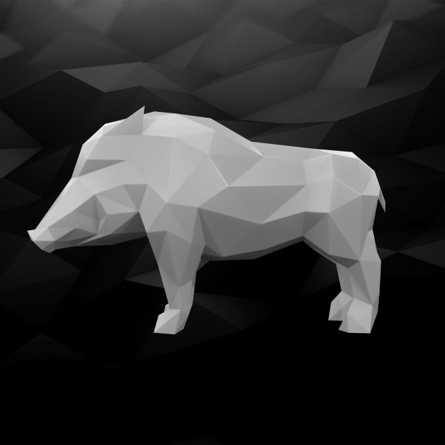 3d printable boar model 3D Принт Модель .c4d .max .obj .3ds .fbx .stl .blend 