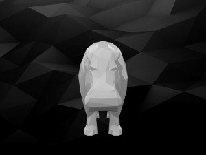 3d printable hippo model 3Dプリントモデル