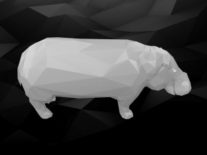 3d printable hippo model 3Dプリントモデル
