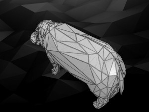 3d printable hippo model 3Dプリントモデル