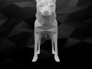 3d printable dog model 3Dプリントモデル
