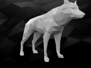 3d printable dog model 3Dプリントモデル