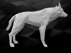 3d printable dog model 3Dプリントモデル