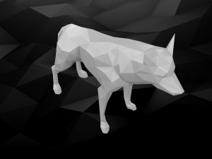 3d printable dog model 3Dプリントモデル