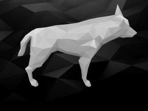 3d printable dog model 3Dプリントモデル