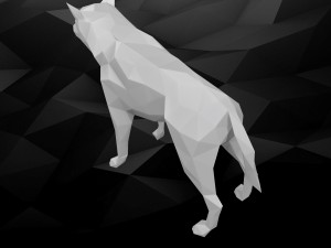 3d printable dog model 3Dプリントモデル