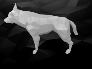 3d printable dog model 3Dプリントモデル