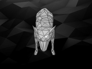 3d printable dog model 3Dプリントモデル