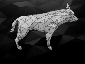 3d printable dog model 3Dプリントモデル