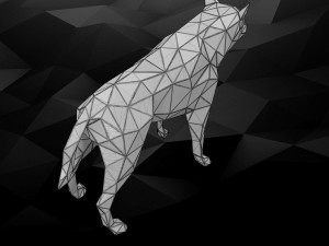 3d printable dog model 3Dプリントモデル