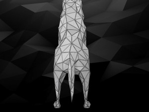 3d printable dog model 3Dプリントモデル